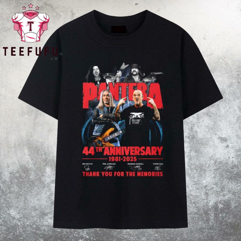 Pantera 44th Anniversary 1981-2025 T Shirt