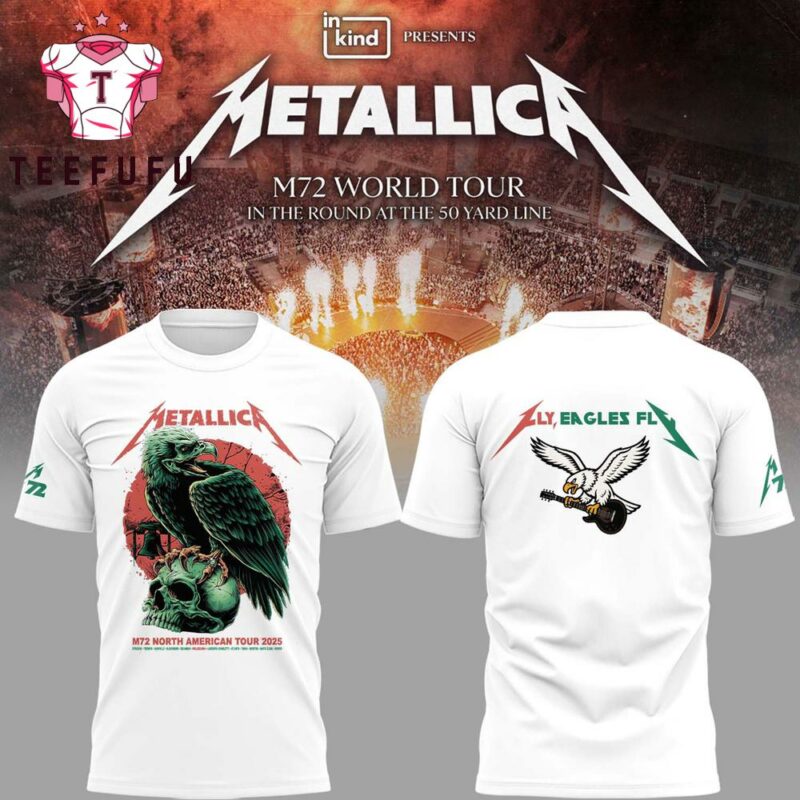 Philadelphia Eagles x Metallica M72 Pennsylvania Concert Limited 3D Shirt