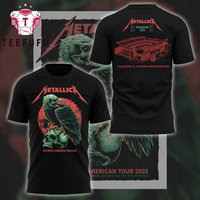 Philadelphia Eagles x Metallica M72 Philly Pop-Up 2025 3D Shirt