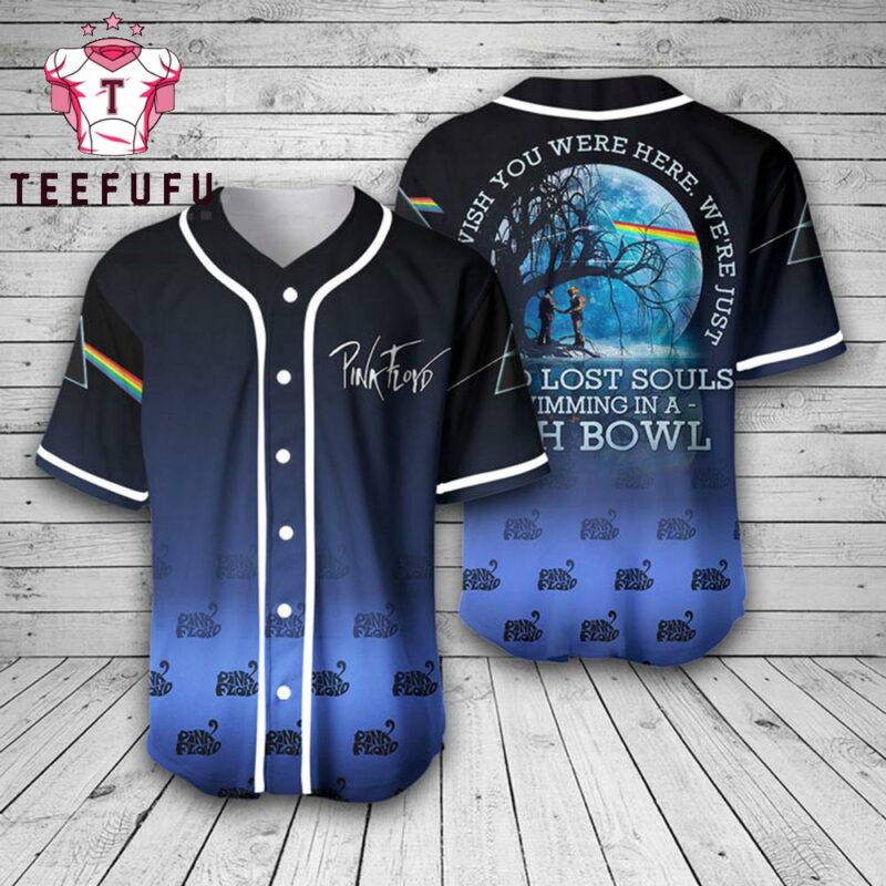 Pink Floyd Wish You Were Here Swimming In A Fish Bowl Baseball Jersey