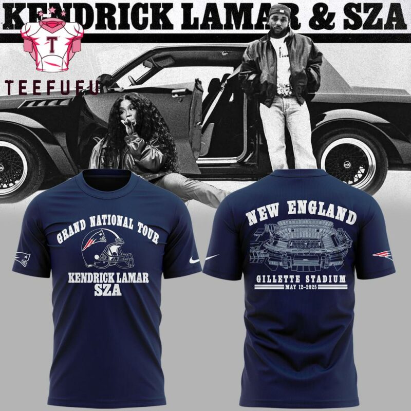 Post Malone Grand National Tour x New England Patriots 2025 3D Printed Shirt