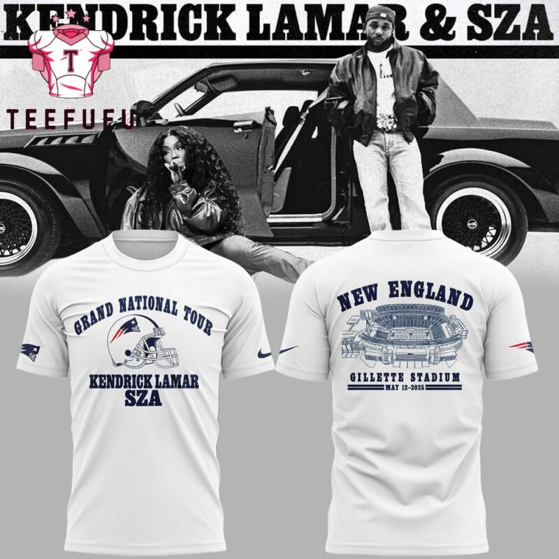 Post Malone Grand National Tour x New England Patriots 2025 T Shirt