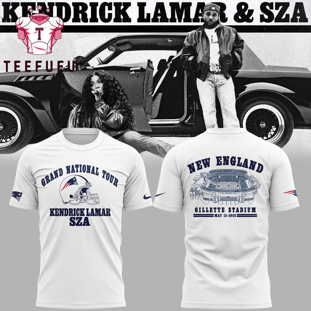 Post Malone Grand National Tour x New England Patriots 2025 T Shirt