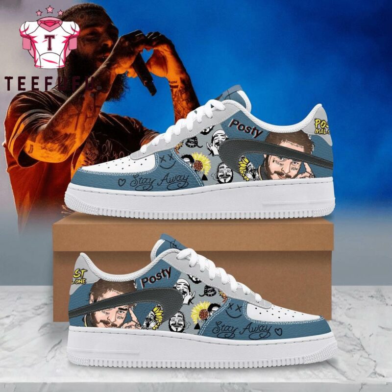 Post Malone Posty Stay Away Limited Air Force 1 Shoes Sneaker
