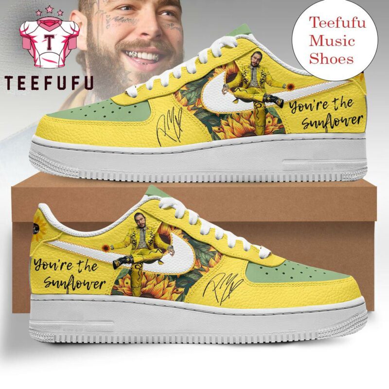 Post Malone You’re The Sunflower Air Force 1 Shoes Sneaker