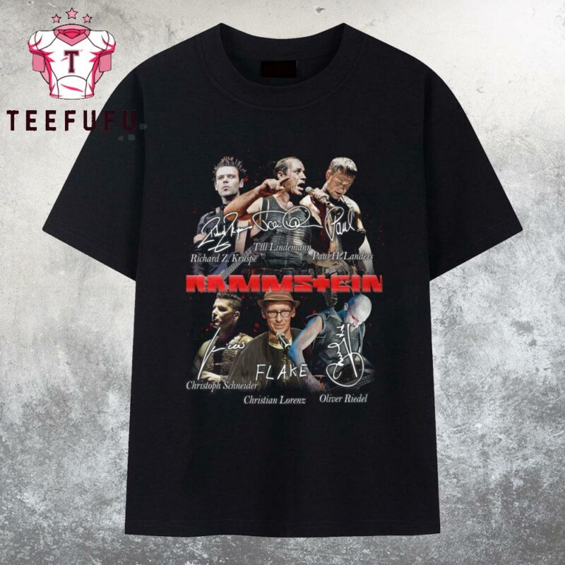 Rammstein Band Music Face Signature 2025 T Shirt