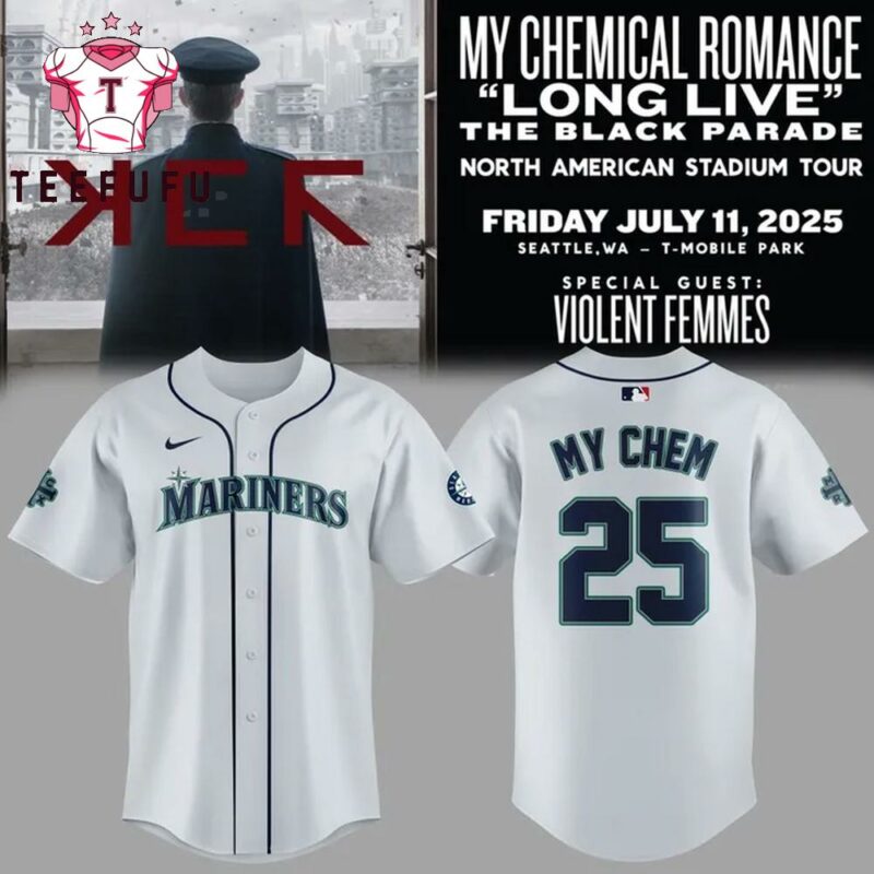 Seattle Mariners x My Chemical Romance 2025 Jersey Shirt