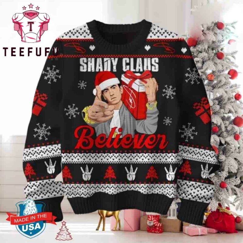 Shady Class Believer Eminem Chirstmas Gifts 2025 Ugly Sweater