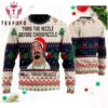 Snoop Dogg Santa Hat Twas The Nizzle Red Bells 2025 Ugly Christmas Sweater