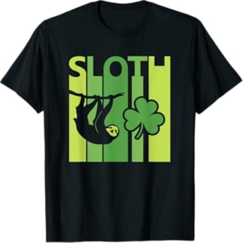 St Patricks Day Lucky Sloth Spirit Animal Tshirt St Patricks Day T Shirt St Paddys Day T Shirt Shamrock Tee 5216