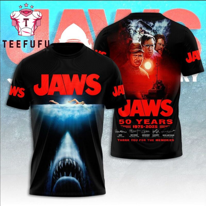 Swim at Your Own Risk Jaws Movie Tee 2025 Limited Edition
