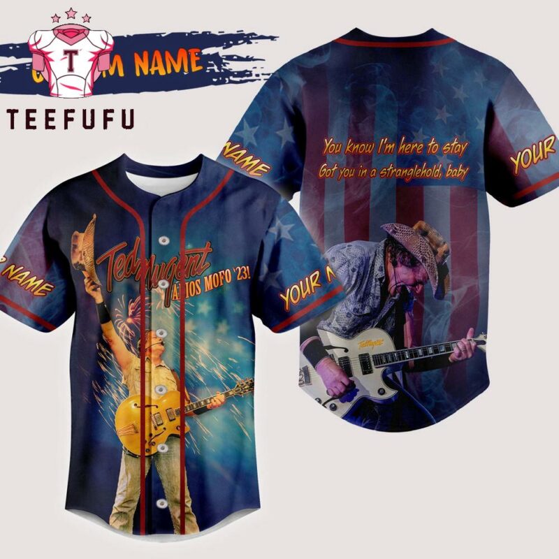 Ted Nugent Guitar Music Baseball Jersey