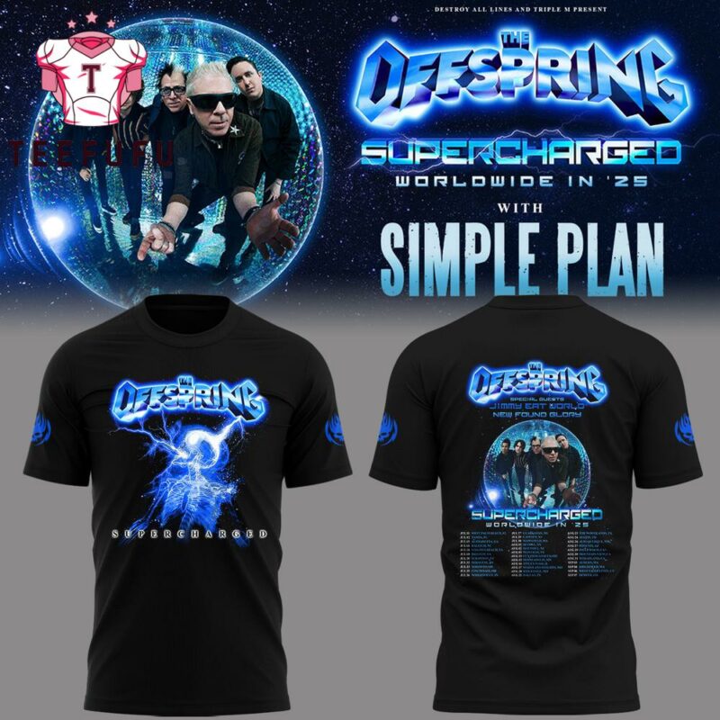 The Offspring Supercharged Worldwide in 25 Simple Plan Face Music 3D Shirt