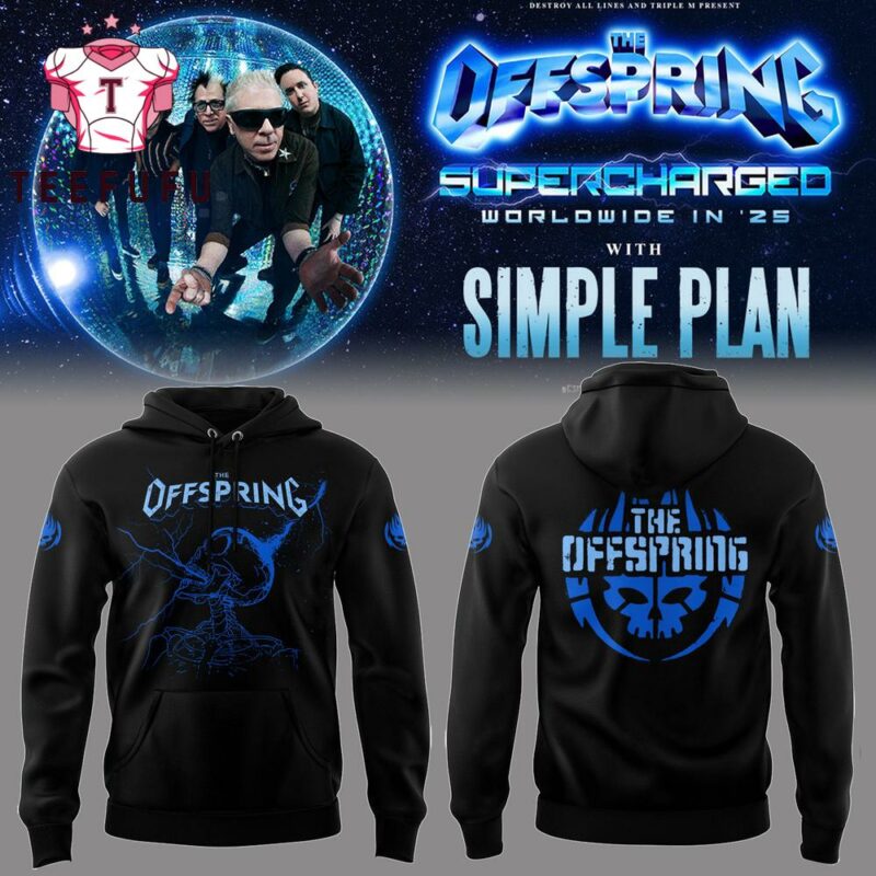 The Offspring Supercharged Worldwide in 25 Simple Plan Logo Music Black Hoodie