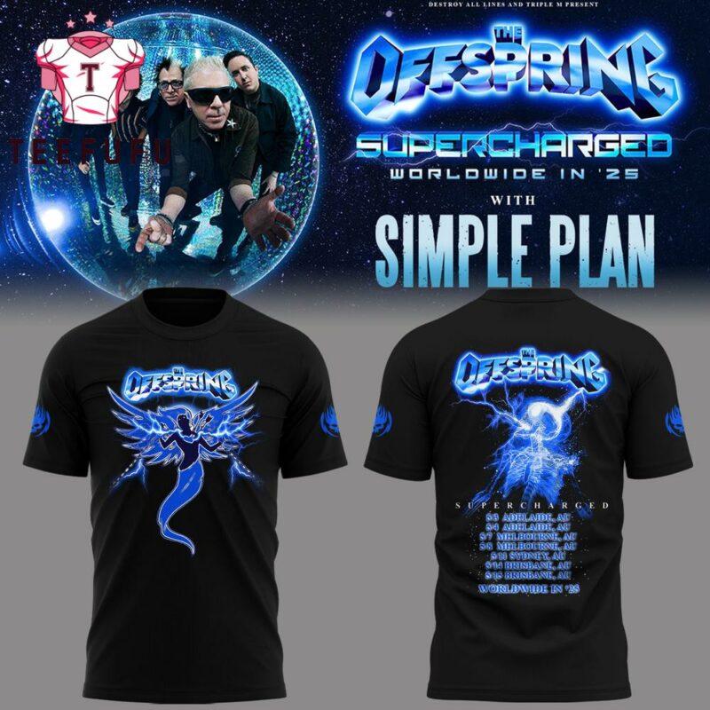 The Offspring Supercharged Worldwide in 25 Simple Plan Scheduler 3D Shirt