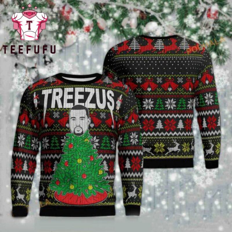 Treezus Ye Kanye West Ugly Christmas Sweater Xmas Gifts