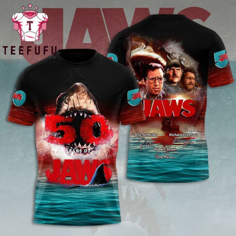 Vintage Jaws Tee 3D Design for Shark Lovers