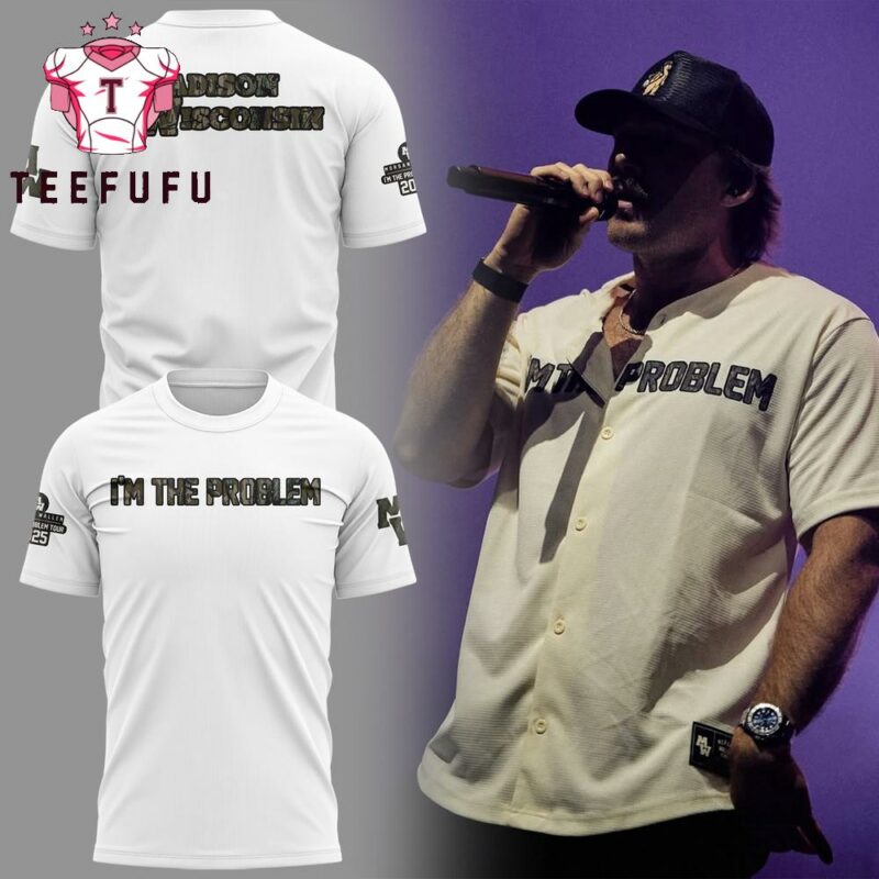 Wisconsin Badgers x Morgan Wallen I’m The Problem 2025 White Shirt