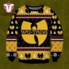 Wu Tang Clan Logo Print Ugly Christmas Sweater Black Yellow Color