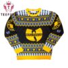Wu Tang Clan Logo Snowflakes Yellow Black White Ugly Christmas Sweater