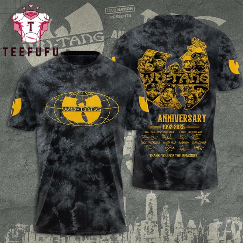 Wu-Tang Clan 1992-2025 Anniversary Thank You For The Memories T Shirt