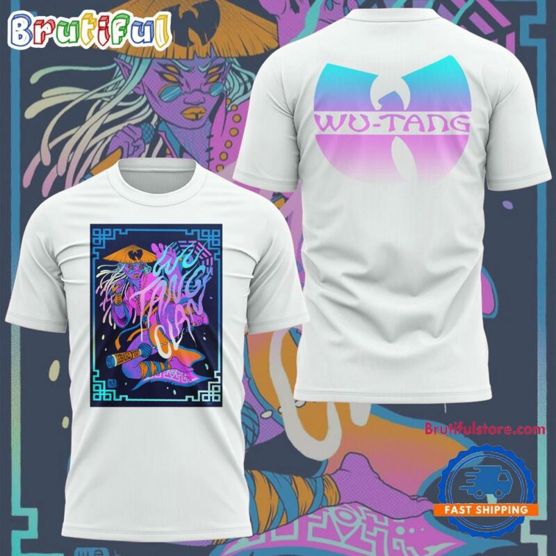 Wu-Tang Clan Concert Poster For Denver 2025 Limited Edition White Shirt