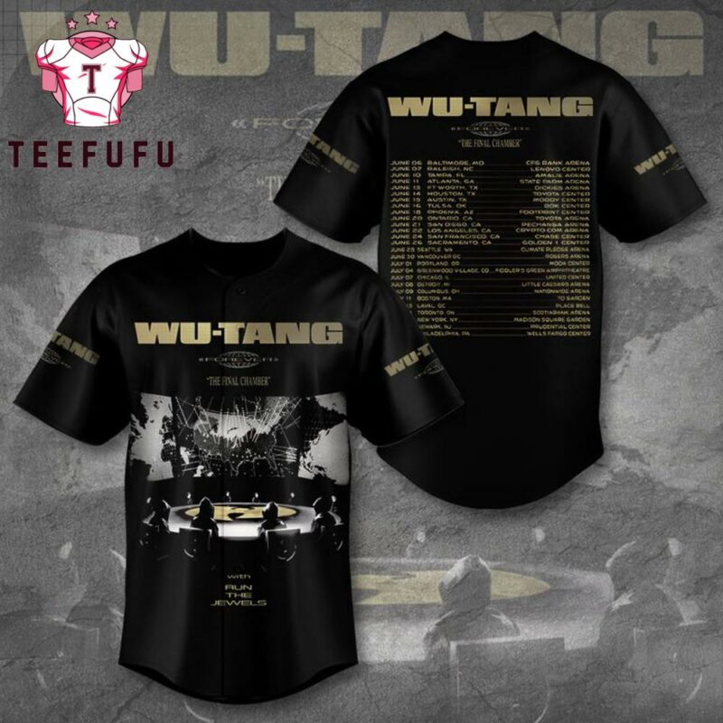 Wu-Tang Clan Run The Jerwels 2025 Tour Baseball Jersey