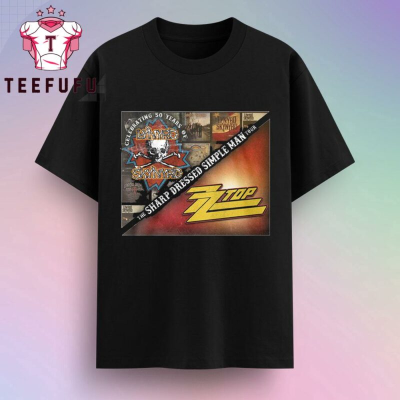 ZZ Top Lynyrd Skynyrd The Sharp Dressed Simple Man Tour T Shirt