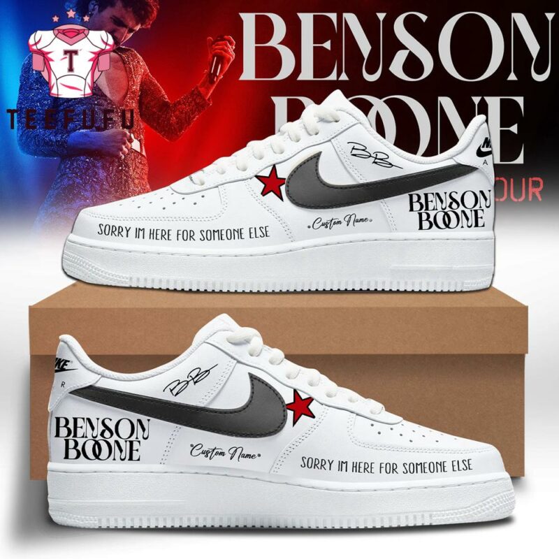Benson Boone’s American Heart World Tour 2025 Black White Air Force 1 Shoes Sneaker