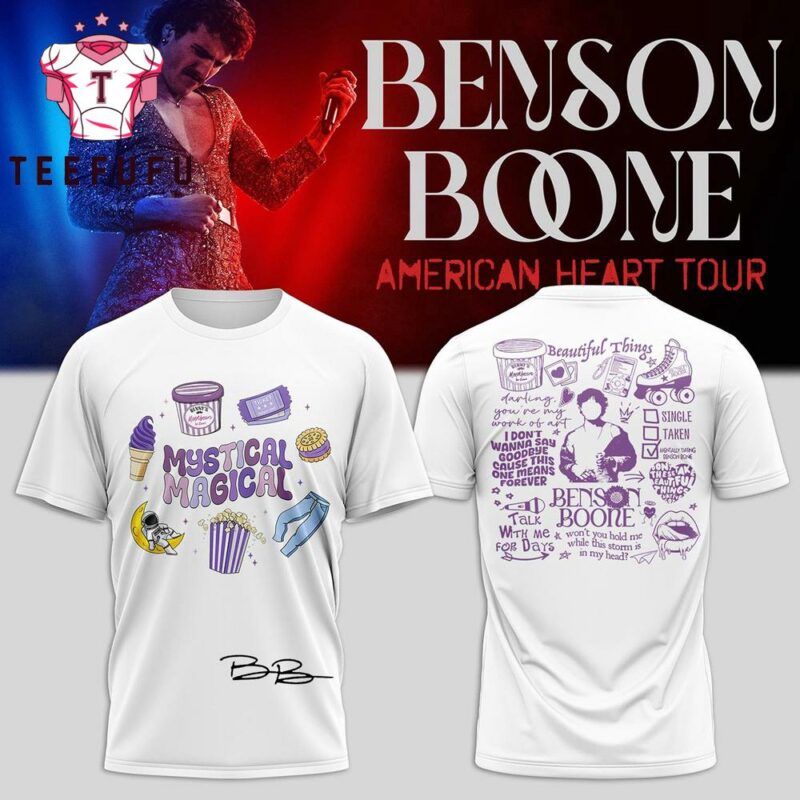 Benson Boone’s American Heart World Tour Graphic Limited Edition 3D Shirt