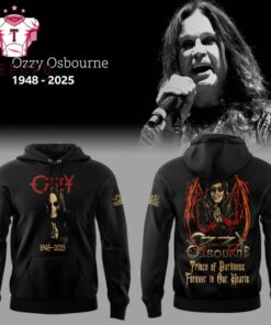 Black Sabbath Ozzy Osbourne 1948-2025 Prince of Darkness Hoodie