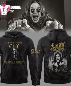 Black Sabbath Ozzy Osbourne Prince of Darkness In Loving Memory Hoodie Shirt