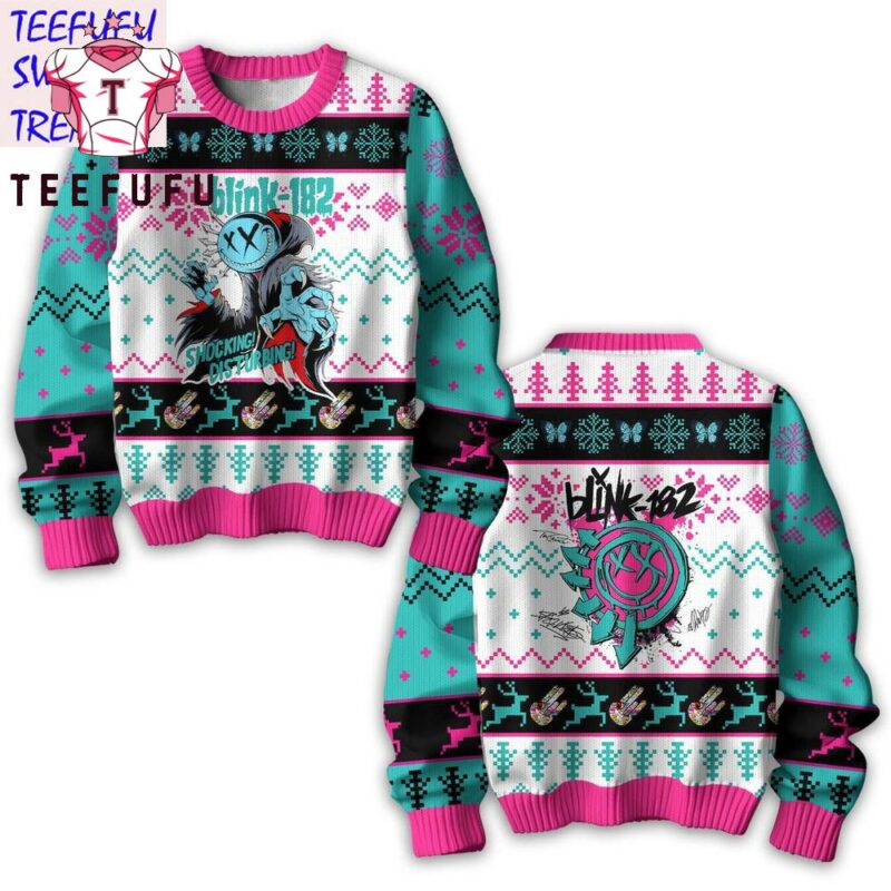 Blink-182 Shocking Disturbing Christmas Ugly Sweater