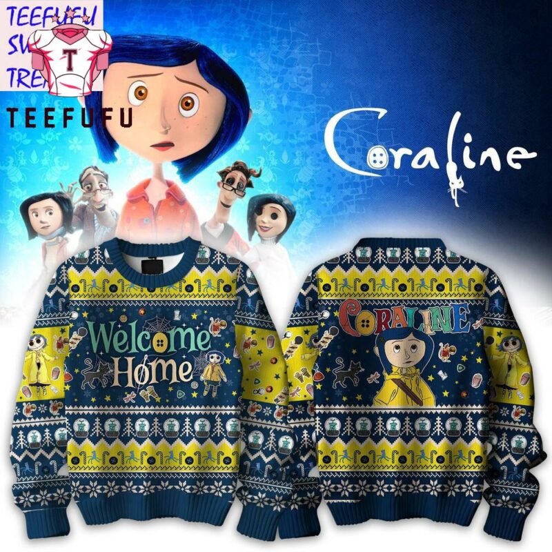 Coraline Welcome Home Christmas Ugly Sweater