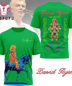 David Byrne 2025-2026 Tour Schedule Limited 3D Shirt