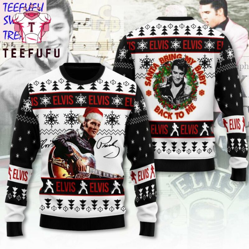 Elvis Presley Santa Bring My Baby Back To Me Sweater