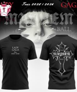 Lady Gaga The Mayhem Ball Tour 2025 New Design Black T Shirt