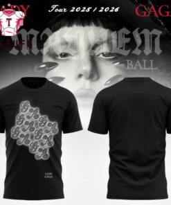 Lady Gaga The Mayhem Ball Tour 2026 Black T Shirt