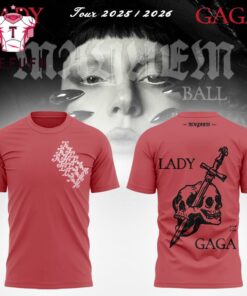 Lady Gaga The Mayhem Ball Tour 2026 Skull T Shirt