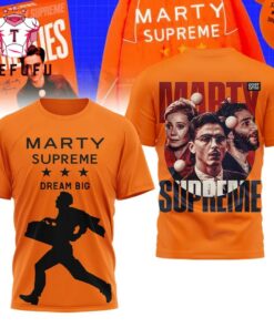 Marty Supreme Dream Big Graphic Orange T Shirt