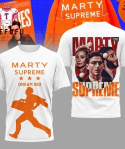 Marty Supreme Dream Big Graphic White T Shirt