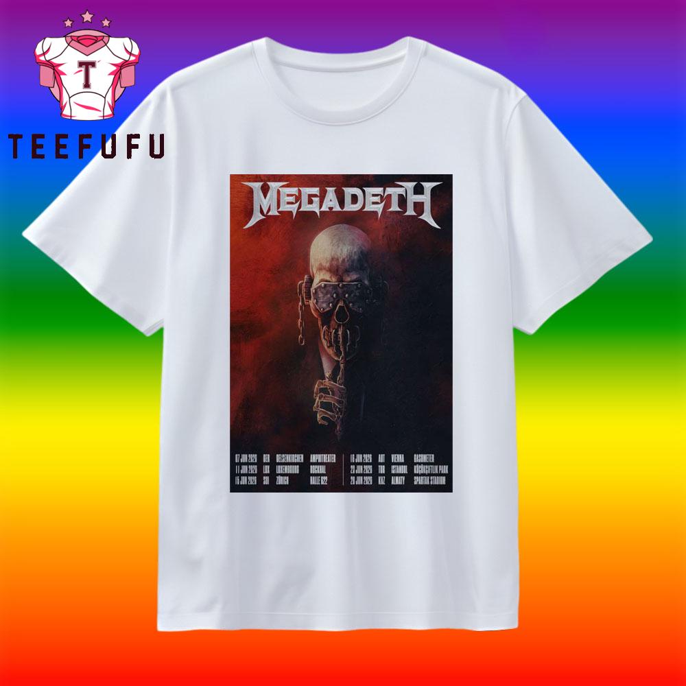 Megadeth Jun 2026 Tour T Shirt