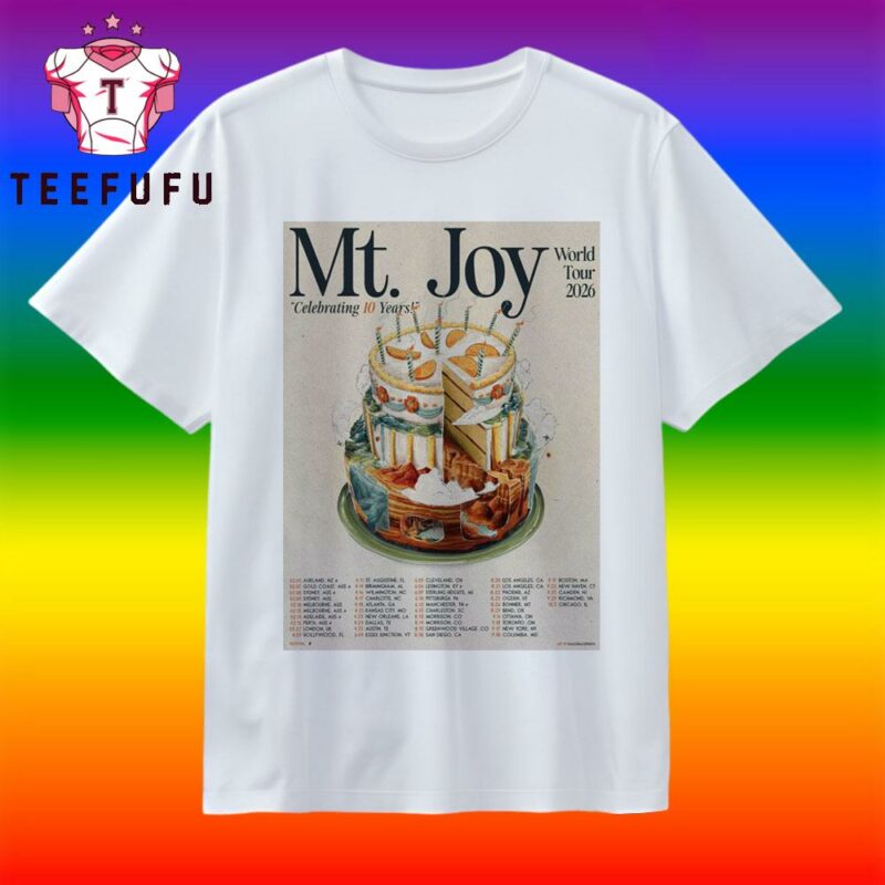 Mt Joy Band Celebrating 10 Years 2026 T Shirt