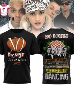 No Doubt Las Vegas Sphere 2026 Black T Shirt