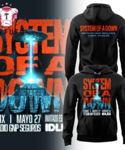 System Of A Down Estadio GNP Seguros CDMX 2026 Black Hoodie