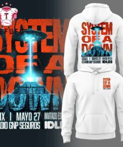 System Of A Down Estadio GNP Seguros CDMX 2026 White Hoodie