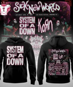 System Of A Down Tour 2026 SICK NEW WORLD Black Hoodie