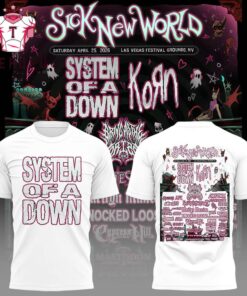 System Of A Down Tour 2026 SICK NEW WORLD White T Shirt