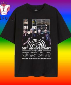 U2 Band 50th Anniversary 1976-2026 Thank You For The Memories T Shirt