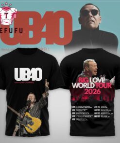 UB40 Big Love World Tour 2026 3D Shirt